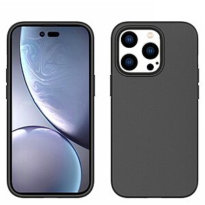 Θήκη iPhone 14 Pro OEM Matte Premium v2 Πλάτη με ημίσκληρο TPU μαύρο