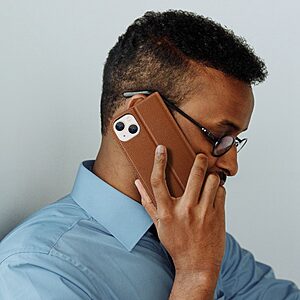 Θήκη iPhone 14 Dux Ducis Skin X2 Series με βάση στήριξης, υποδοχή καρτών και μαγνητικό κούμπωμα Flip Wallet από συνθετικό δέρμα και εσωτερικό TPU καφέ - Image 3