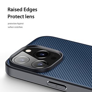 Θήκη iPhone 14 Pro Dux Ducis Fino Series 2 πλάτη από ύφασμα με εσωτερικό Premium TPU μπλε - Image 5