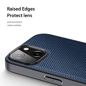 Θήκη iPhone 14 Dux Ducis Fino Series 2 πλάτη από ύφασμα με εσωτερικό Premium TPU μπλε - Image 5