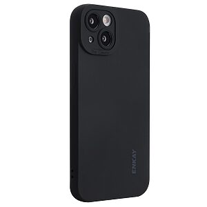 Θήκη iPhone 14 ENKAY HAT Prince Soft Liquid Silicone Πλάτη από Premium TPU μαύρο