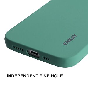 Θήκη iPhone 14 ENKAY HAT Prince Soft Liquid Silicone Πλάτη από Premium TPU μωβ - Image 5