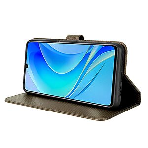 Θήκη Huawei Nova Y70 Mad Mask Leather Wallet Case Series 3 με βάση στήριξης, υποδοχές καρτών και μαγνητικό κούμπωμα Flip Wallet από συνθετικό δέρμα καφέ - Image 3