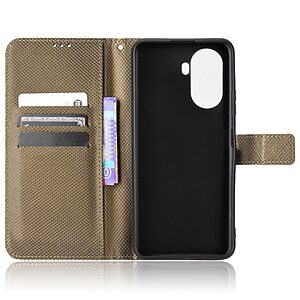 Θήκη Huawei Nova Y70 Mad Mask Leather Wallet Case Series 3 με βάση στήριξης, υποδοχές καρτών και μαγνητικό κούμπωμα Flip Wallet από συνθετικό δέρμα καφέ - Image 4