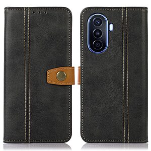Θήκη Huawei Nova Y70 Mad Mask Leather Wallet Strong Golden Clasp με βάση στήριξης