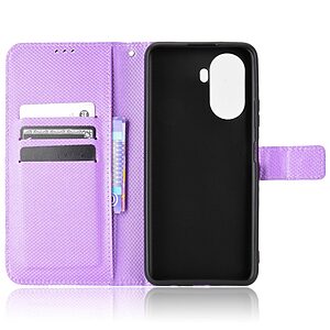 Θήκη Huawei Nova Y70 Mad Mask Leather Wallet Case Series 3 με βάση στήριξης, υποδοχές καρτών και μαγνητικό κούμπωμα Flip Wallet από συνθετικό δέρμα μωβ - Image 4