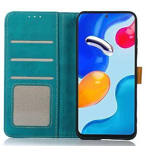 Θήκη Huawei Nova Y70 Mad Mask Leather Wallet Strong Golden Clasp με βάση στήριξης, υποδοχές καρτών και μαγνητικό κούμπωμα πράσινο - Image 3