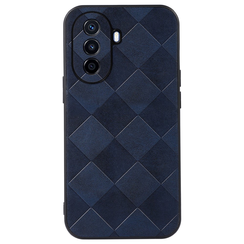 Θήκη Huawei Nova Y70 Mad Mask Leather Grid Texture Series Πλάτη Shock-Proof από συνθετικό δέρμα και TPU μπλε