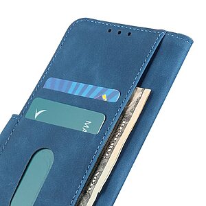 Θήκη Huawei Nova Y90 KHAZNEH Litchi Skin Texture Leather με βάση στήριξης, υποδοχές καρτών και μαγνητικό κούμπωμα μπλε - Image 4