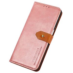 Θήκη Xiaomi Poco X4 GT 5G KHAZNEH Leather Wallet Golden Clasp με βάση στήριξης, υποδοχές καρτών και μαγνητικό κούμπωμα ροζ χρυσό - Image 5
