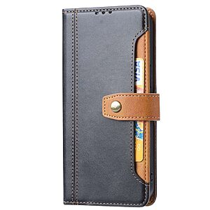 Θήκη iPhone 14 Mad Mask Leather Wallet Business Golden Clasp με βάση στήριξης, υποδοχές καρτών και μαγνητικό κούμπωμα μαύρο - Image 4