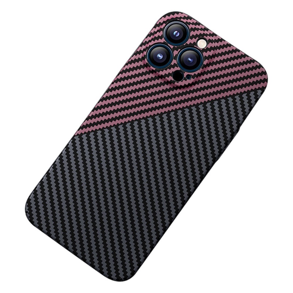 Θήκη iPhone 14 Mad Mask με υφή Carbon Fiber Ultra Slim με πλάτη αντικραδασμική από σκληρό πλαστικό μαύρο / κόκκινο