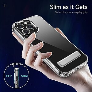 Θήκη iPhone 14 Pro Mad Mask Silicone Sockproof V2 Transparent Πλάτη TPU με βάση στήριξης - Image 4