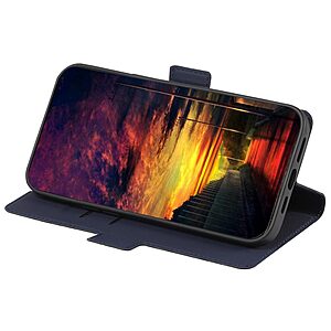 Θήκη Huawei Nova Y90 Mad Mask Twill Texture Side Series με βάση στήριξης, υποδοχή καρτών και μαγνητικό κούμπωμα Flip Wallet από συνθετικό δέρμα και TPU μπλε - Image 3