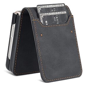 Θήκη Samsung Galaxy Z Flip4 5G Mad Mask Leather Wallet Case με βάση στήριξης, υποδοχές καρτών και μαγνητικό κούμπωμα Flip Wallet από συνθετικό δέρμα και σκληρό πλαστικό μαύρο - Image 4