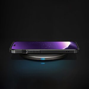 Θήκη iPhone 14 Pro MOCOLO K14 Series Matte Hybrid αντικραδασμική από υφή Carbon Fiber Πλάτη TPU μπλε - Image 5