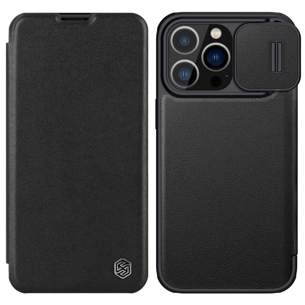 Θήκη iPhone 14 Pro NiLLkin Qin Series με προστασία κάμερας Flip Wallet από σκληρό πλαστικό και συνθετικό δέρμα μαύρο Θήκη iPhone 14 Pro NiLLkin Qin Series με προστασία κάμερας Flip Wallet από σκληρό πλαστικό και συνθετικό δέρμα μαύρο