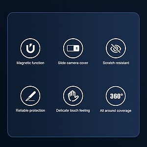 Θήκη iPhone 14 Pro Max NiLLkin Camshield Liquid MagSafe Series Πλάτη με προστασία για την κάμερα από σκλήρό Premium TPU μπλε - Image 4