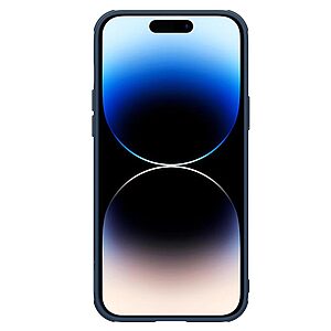 Θήκη iPhone 14 Pro Max NiLLkin Camshield Fiber Texture Series Πλάτη με προστασία για την κάμερα από σκλήρό Premium TPU μπλε - Image 3