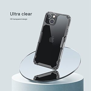 Θήκη iPhone 14 NiLLkin Nature Pro Series Silicone Sockproof Transparent Πλάτη TPU μπλε - Image 4