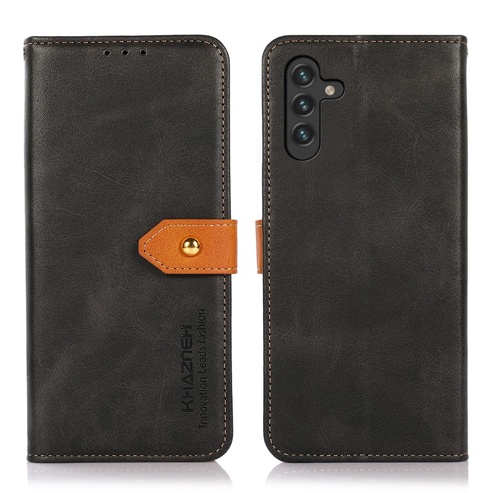 Θήκη Samsung Galaxy A13 5G KHAZNEH Leather Wallet Golden Clasp με βάση στήριξης Θήκη Samsung Galaxy A13 5G KHAZNEH Leather Wallet Golden Clasp με βάση στήριξης