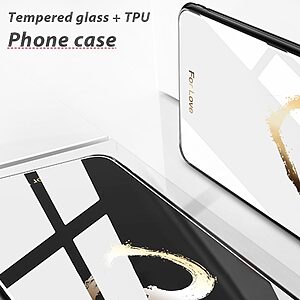 Θήκη Samsung Galaxy A13 5G / M13 5G OEM σχέδιο Black Heart με πλάτη από Tempered Glass και εσωτερικό TPU - Image 4