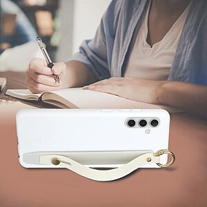 Θήκη Samsung Galaxy A13 5G / A04s OEM Πλάτη με ειδικό λουράκι λαβής και αντικραδασμικό Premium TPU λευκό - Image 5