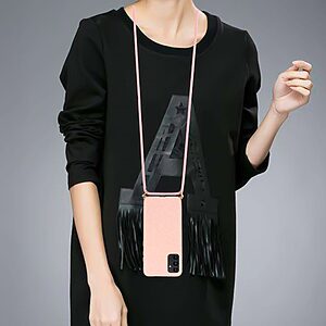 Θήκη Samsung Galaxy A13 5G / A13 / M13 5G OEM Soft Silicone Sockproof πλάτη με κορδόνι από αντικραδασμικό TPU ροζ - Image 4