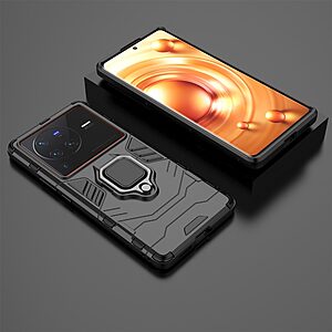 Θήκη Vivo X80 Pro 5G Mad Mask Πλάτη Thin Armor με Μαγνητικό δαχτυλίδι και Βάση στήριξης TPU μαύρο - Image 5