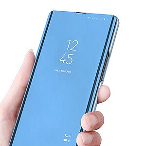 Θήκη Xiaomi 12 Lite 5G Mad Mask Mirror Surface Series Flip Window δερματίνη γαλάζιο - Image 5