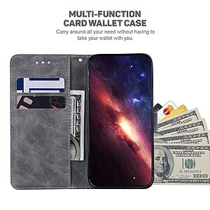 Θήκη Xiaomi 12 Lite 5G Mad Mask Leather Wallet Case Geometry Style με βάση στήριξης, υποδοχές καρτών και μαγνητικό κούμπωμα Flip Wallet από συνθετικό δέρμα γκρι - Image 3