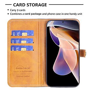 Θήκη Xiaomi 12 Lite 5G BINFEN COLOR Leather Wallet Double Stitching Lines με βάση στήριξης, υποδοχές καρτών και μαγνητικό κούμπωμα μπλε - Image 3