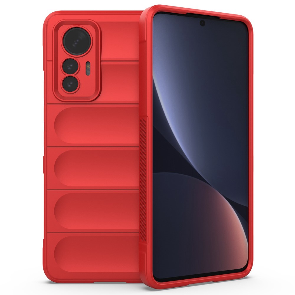 Θήκη Xiaomi 12 Lite 5G Mad Mask Rugged Armor από σκληρό Premium TPU κόκκινο