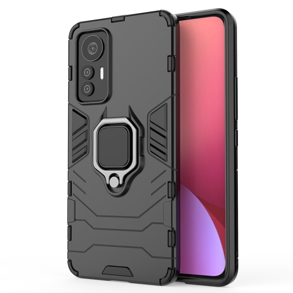 Θήκη Xiaomi 12 Lite 5G Mad Mask Πλάτη Thin Armor με Μαγνητικό δαχτυλίδι και Βάση στήριξης TPU μαύρο