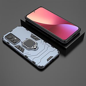 Θήκη Xiaomi 12 Lite 5G Mad Mask Πλάτη Thin Armor με Μαγνητικό δαχτυλίδι και Βάση στήριξης TPU μπλε - Image 5