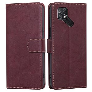 Θήκη Xiaomi Poco C40 Mad Mask RFID Blocking Προστασία Ασύρματης Ανάγνωσης Καρτών Leather με βάση στήριξης