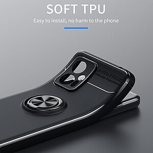 Θήκη Xiaomi Poco X4 GT 5G OEM Magnetic Ring Kickstand / Μαγνητικό δαχτυλίδι / Βάση στήριξης TPU μαύρο / μπλε - Image 5