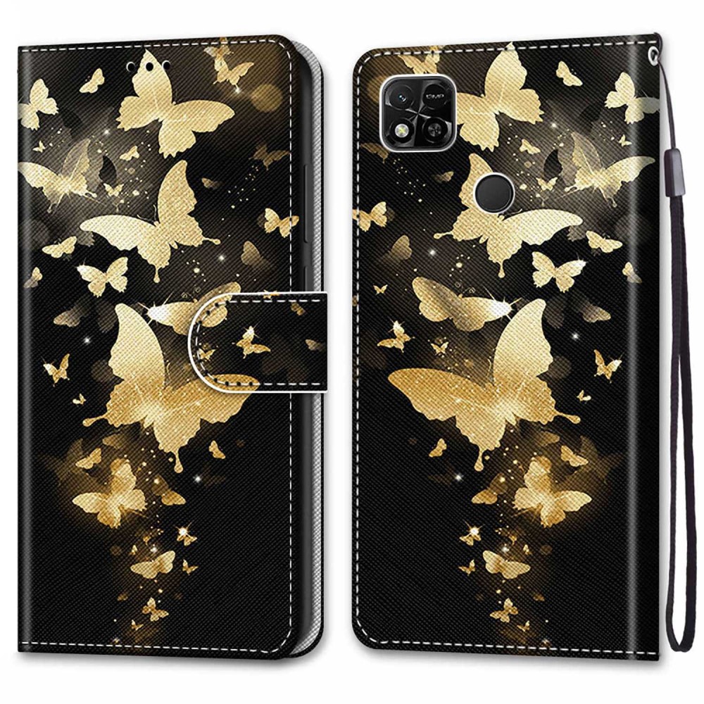 Θήκη Xiaomi Redmi 10A OEM Gold Butterflies με βάση στήριξης Θήκη Xiaomi Redmi 10A OEM Gold Butterflies με βάση στήριξης