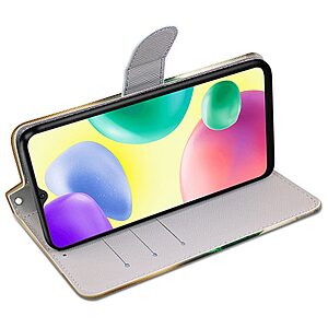 Θήκη Xiaomi Redmi 10A OEM Frogs Hat Kitten με βάση στήριξης, υποδοχές καρτών και μαγνητικό κούμπωμα Flip Wallet από συνθετικό δέρμα και TPU - Image 3