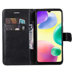Θήκη Xiaomi Redmi 10A OEM Leather Wallet Case Series 2 με βάση στήριξης, υποδοχές καρτών και μαγνητικό κούμπωμα Flip Wallet από συνθετικό δέρμα γκρι - Image 5