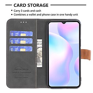 υποδοχές καρτών και μαγνητικό κούμπωμα μαύρο