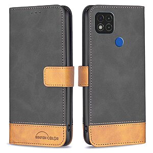 Θήκη Xiaomi Redmi 10A BINFEN COLOR Leather Wallet Double Stitching Lines v2 με βάση στήριξης