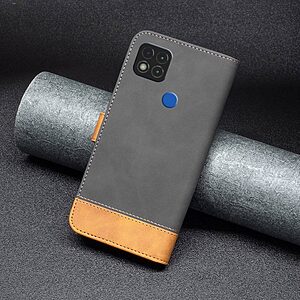 Θήκη Xiaomi Redmi 10A BINFEN COLOR Leather Wallet Double Stitching Lines v2 με βάση στήριξης, υποδοχές καρτών και μαγνητικό κούμπωμα μαύρο - Image 5