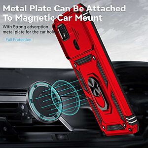 Θήκη Xiaomi Redmi 10A Mad Mask Camshield Armor Guard Πλάτη με προστασία για την κάμερα, Kickstand και Βάση στήριξης από σκλήρό Premium TPU κόκκινο - Image 3