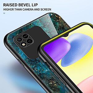 Θήκη Xiaomi Redmi 10A OEM σχέδιο Marble με Πλάτη Tempered Glass TPU λευκό - Image 5