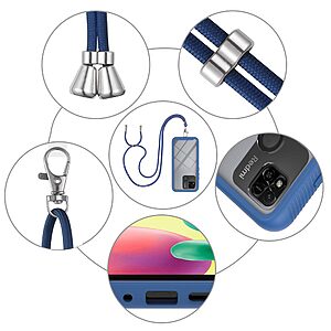 Θήκη Xiaomi Redmi 10A Mad Mask Hybrid Sockproof Transparent V2 πλάτη με κορδόνι από αντικραδασμικό TPU μπλε - Image 4