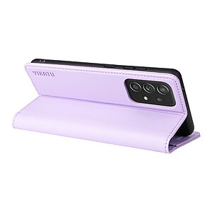 Θήκη Samsung Galaxy A23 / A23 5G YIKATU Yikatu Folio Series με βάση στήριξης, υποδοχή καρτών και μαγνητικό κούμπωμα Flip Wallet από συνθετικό δέρμα και TPU μωβ - Image 3