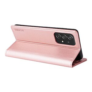 Θήκη Samsung Galaxy A23 / A23 5G YIKATU Yikatu Folio Series με βάση στήριξης, υποδοχή καρτών και μαγνητικό κούμπωμα Flip Wallet από συνθετικό δέρμα και TPU ροζ χρυσό - Image 3