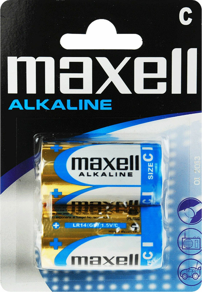 Maxell Αλκαλικές Μπαταρίες C 1.5V 2τμχ