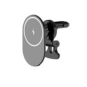 VEGER Μαγνητική Βάση Αυτοκινήτου Ασύρματη Φόρτιση Fast Charge15W στήριξη στον αεραγωγό (Y38) μαύρο